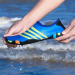 Parent-child Men Beach Summer Aqua Shoes Outdoor Family Wading Shoes Swimming On Surf Quick-Drying Skin Striped Water Shoes