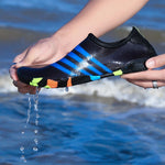 Parent-child Men Beach Summer Aqua Shoes Outdoor Family Wading Shoes Swimming On Surf Quick-Drying Skin Striped Water Shoes