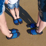 Parent-child Men Beach Summer Aqua Shoes Outdoor Family Wading Shoes Swimming On Surf Quick-Drying Skin Striped Water Shoes